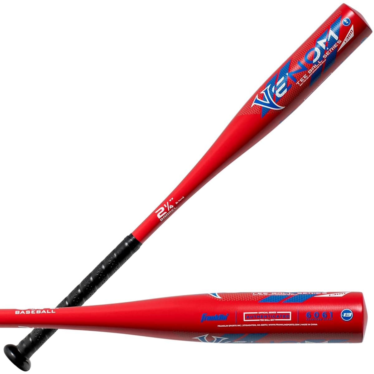Franklin Venom Teeball Bat, 26 in, -13, Red