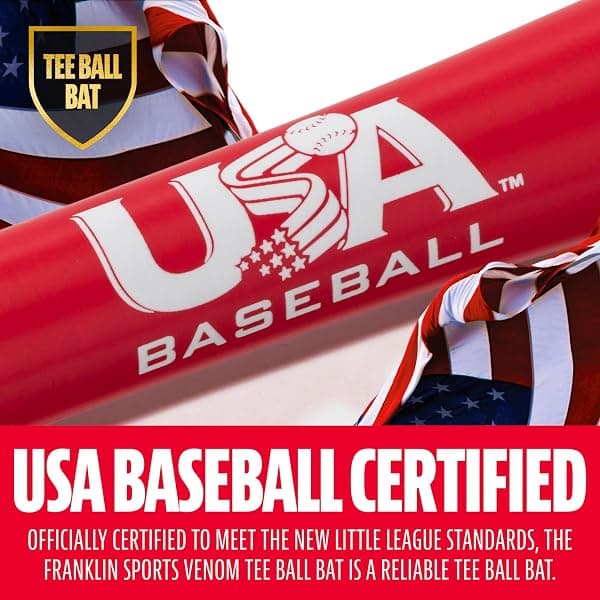 Franklin Venom Teeball Bat, 26 in, -13, Red — view 2 of 4