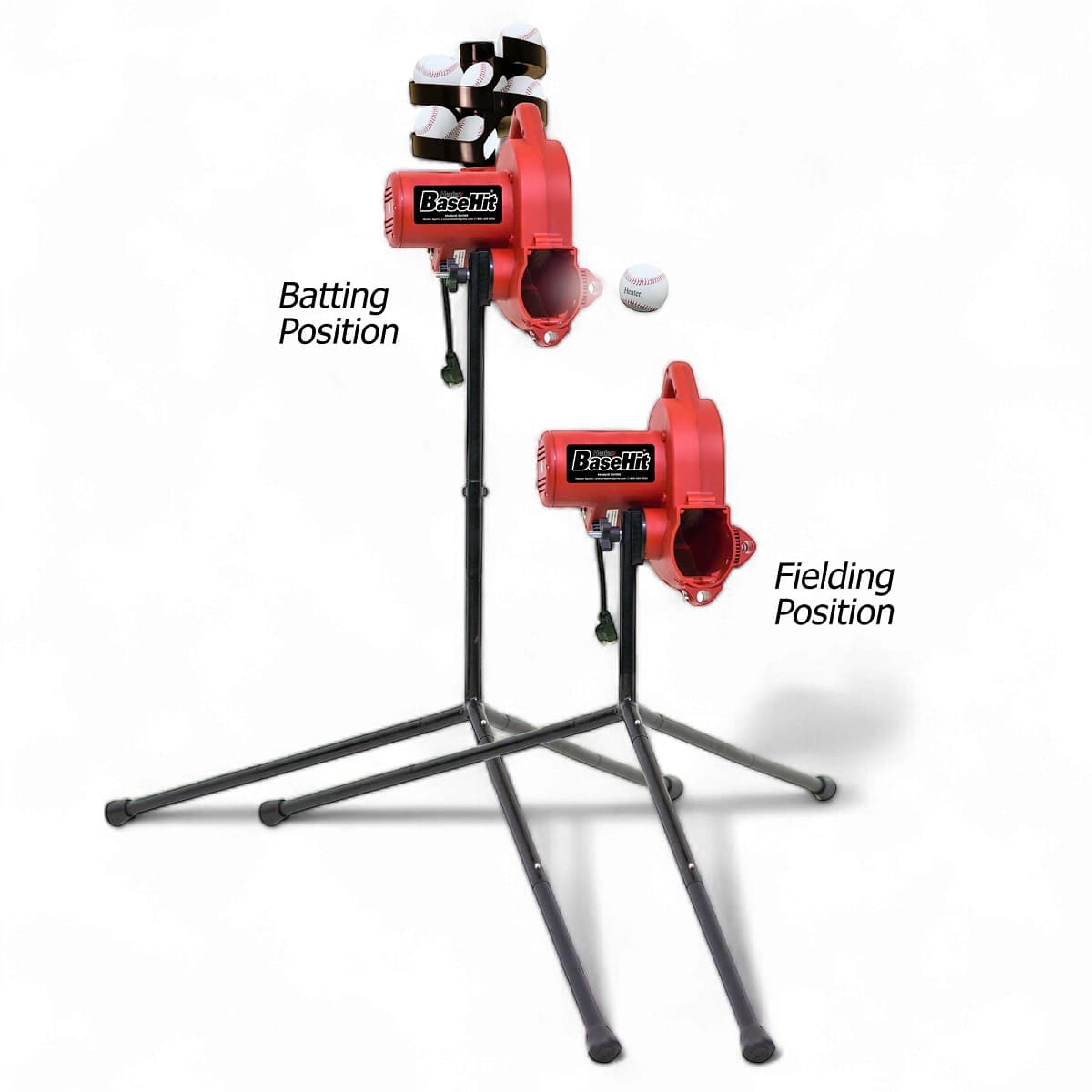 Heater Sports Base Hit Real Baseball Pitching & Fielding Machine