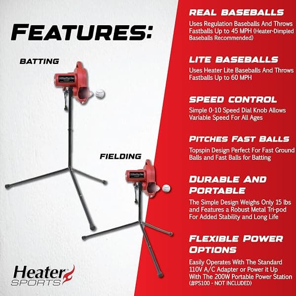 Heater PowerAlley Pro Real Baseball Machine — view 2 of 4