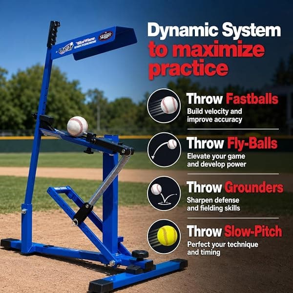 Louisville Slugger Blue Flame Machine, 18-45 mph — view 3 of 4