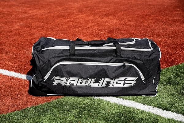 Rawlings YADI Wheeled Catcher's Bag, Black — view 4 of 4