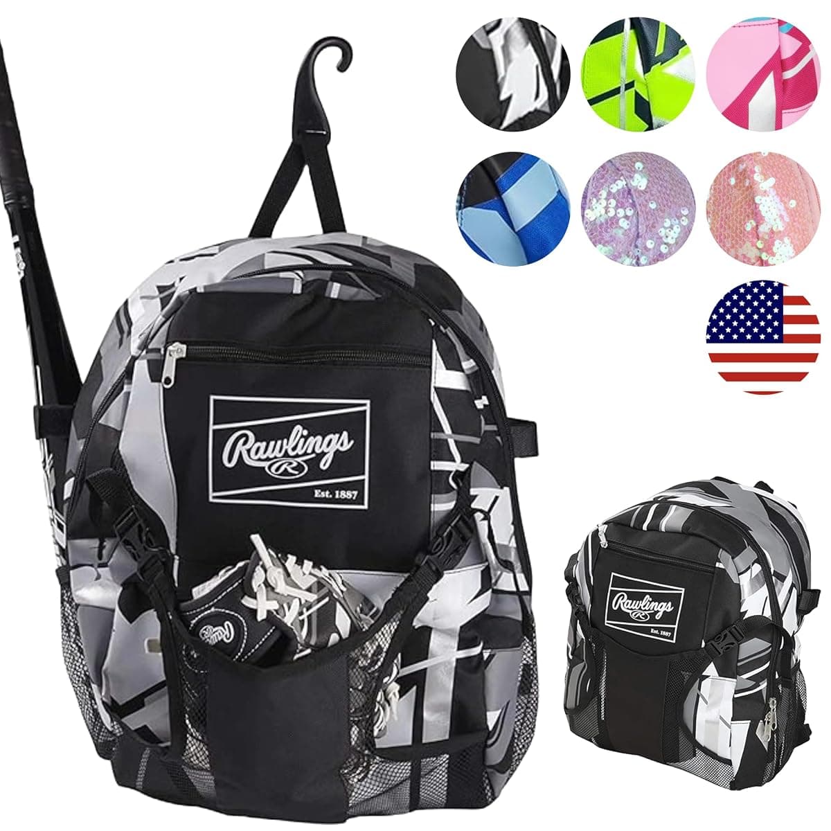 Rawlings Remix Youth Equipment Backpack, Black