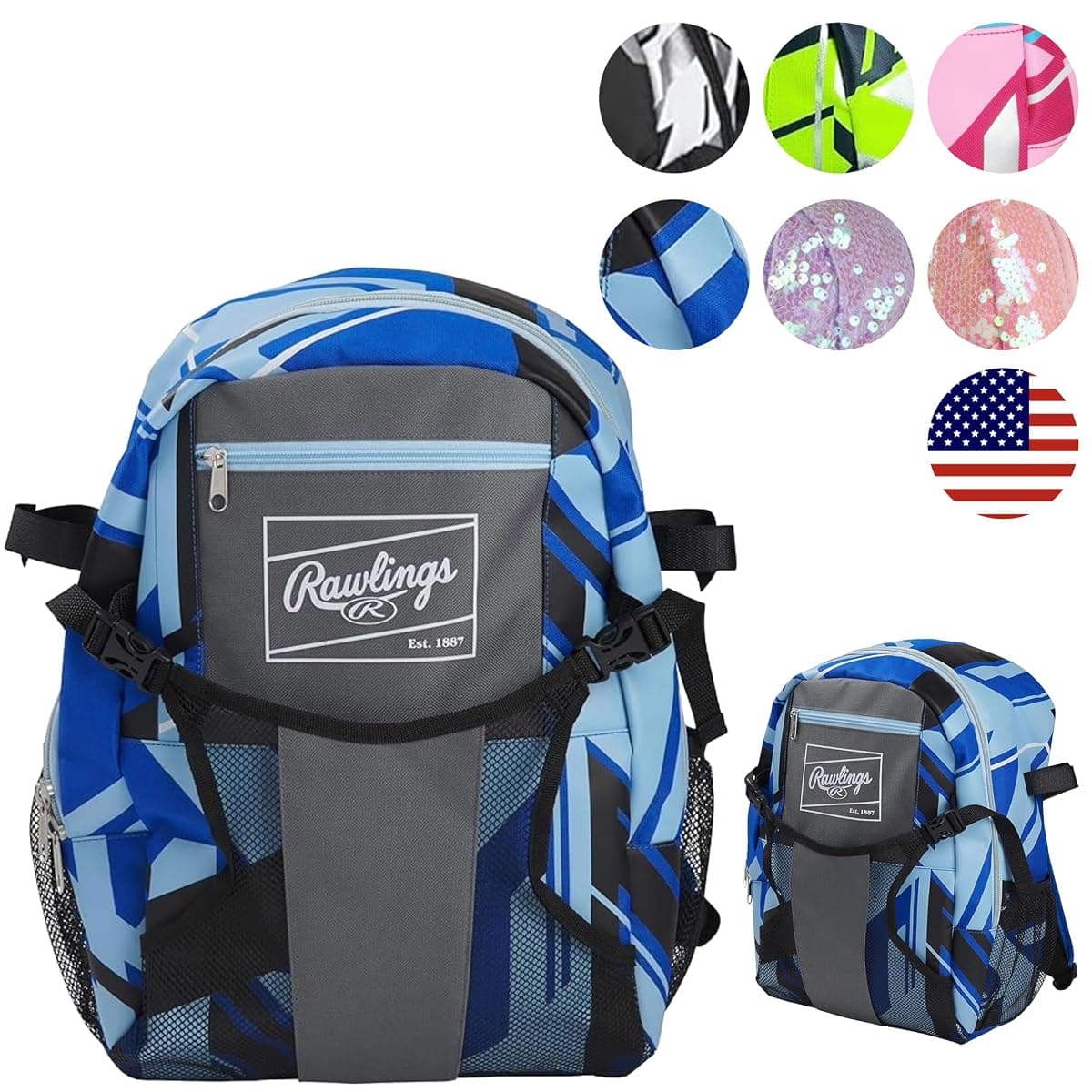 Rawlings Remix Youth Equipment Backpack, Royal