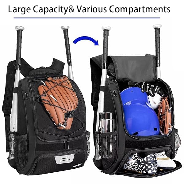 Dafisky Baseball Backpack, Shoe Compartment — view 3 of 4