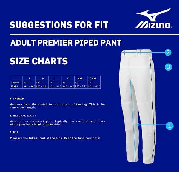 Mizuno Premier Piped Baseball Pant, Men's Large — view 4 of 4