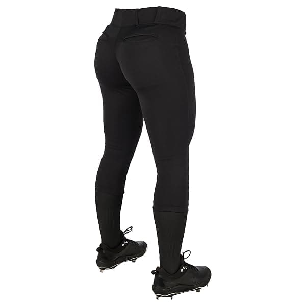 Champro Women's Low-Rise Softball Pant, Medium Black — view 3 of 4