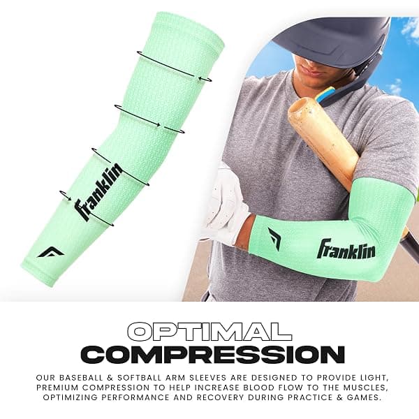 Franklin Sports Compression Arm Sleeves, Adult S/M — view 3 of 4