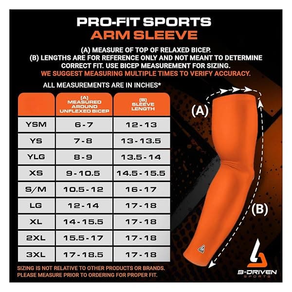 B-Driven Sports Pro-Fit Arm Sleeve, Youth XXXS — view 2 of 4
