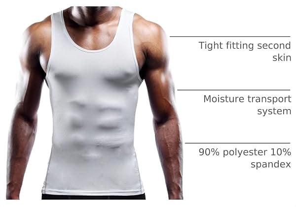 Neleus Compression Tank Top, 3-Pack, Men's Large — view 4 of 4