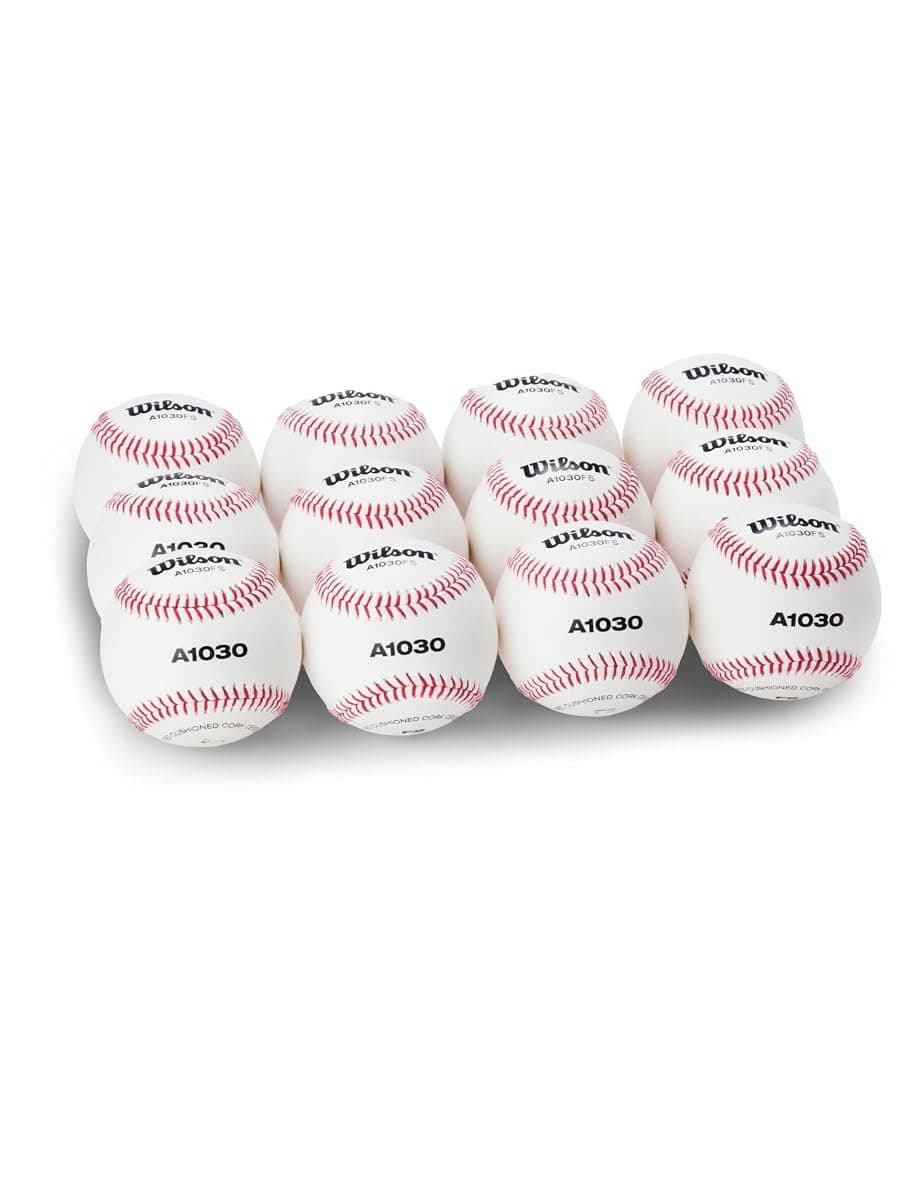 Wilson A1030 Tournament Flat Seam Baseballs, Dozen
