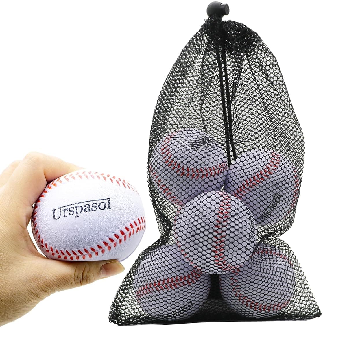 Urspasol Foam Baseballs, 9-Inch, 6-Pack