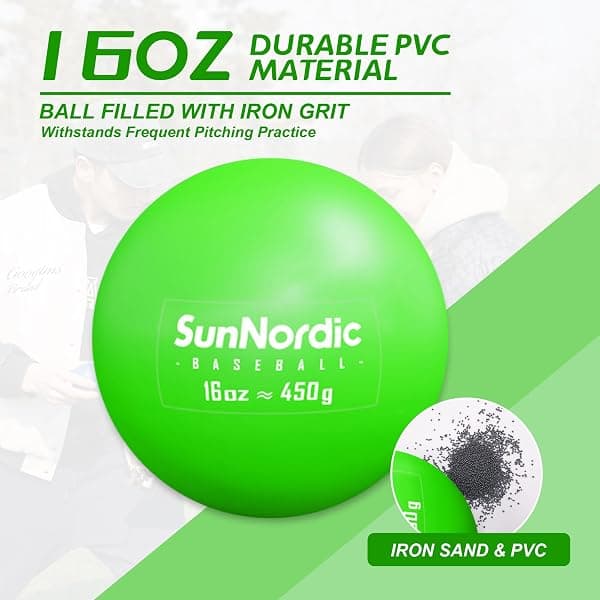 SunNordic Weighted Baseballs, 16 oz, 6-Pack — view 3 of 4