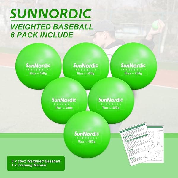 SunNordic Weighted Baseballs, 16 oz, 6-Pack — view 4 of 4