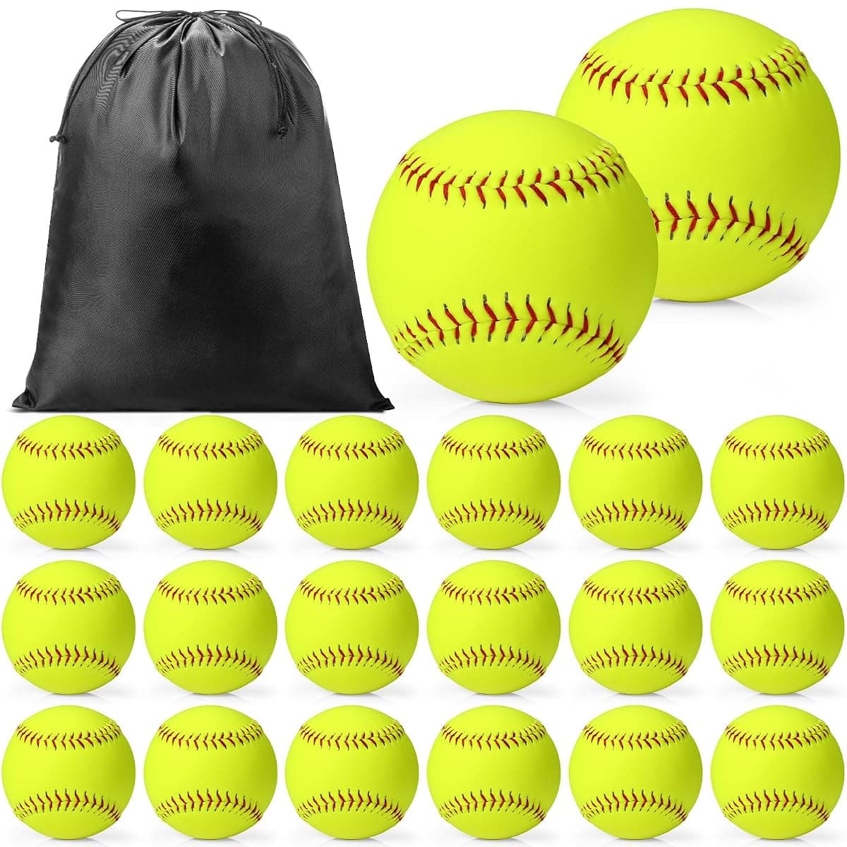 Sonwyoung 12-Inch Practice Softballs, 20-Pack