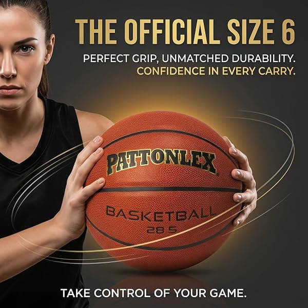 Pattonlex Indoor/Outdoor Basketball, Size 6, Brown — view 2 of 4