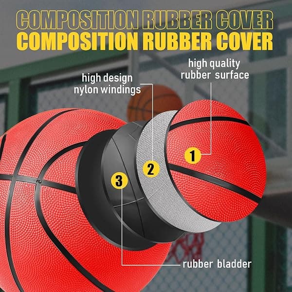 Jerify Rubber Basketball 12-Pack, Size 7, 29.5 in — view 3 of 4