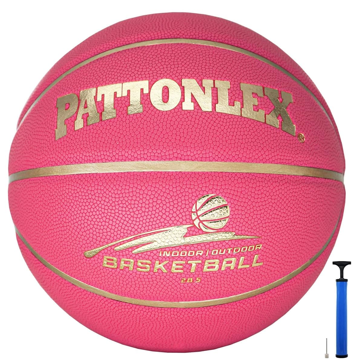 Pattonlex Basketball, Size 6, 28.5 in, Gold Pink