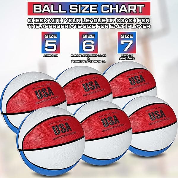 Junkin Rubber Basketball 6-Pack, Size 5 — view 3 of 4