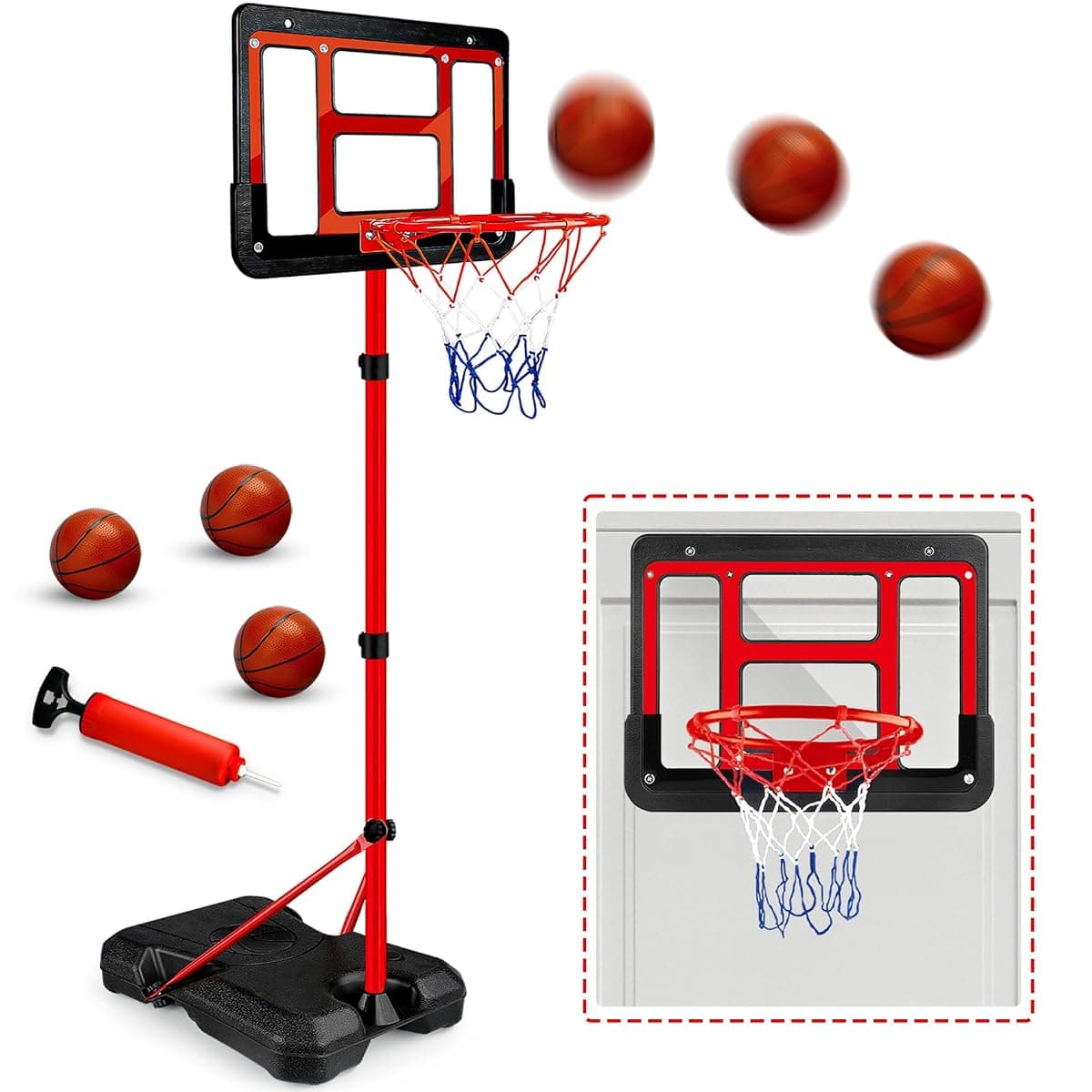 Gmaophy Kids Basketball Hoop, 3.5 to 6.2 ft