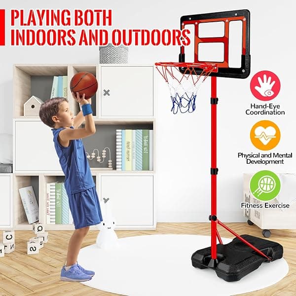 Gmaophy Kids Basketball Hoop, 3.5 to 6.2 ft — view 2 of 4