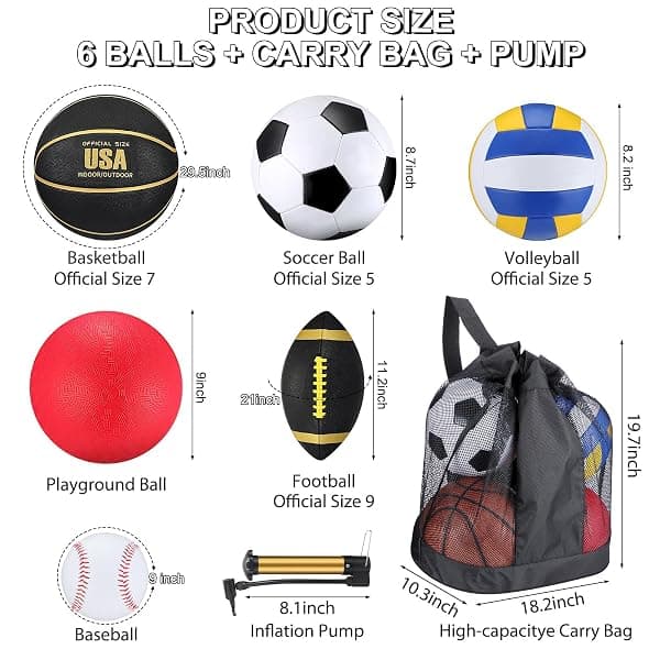 Libima 6-Piece Multi-Sport Ball Set — view 2 of 4