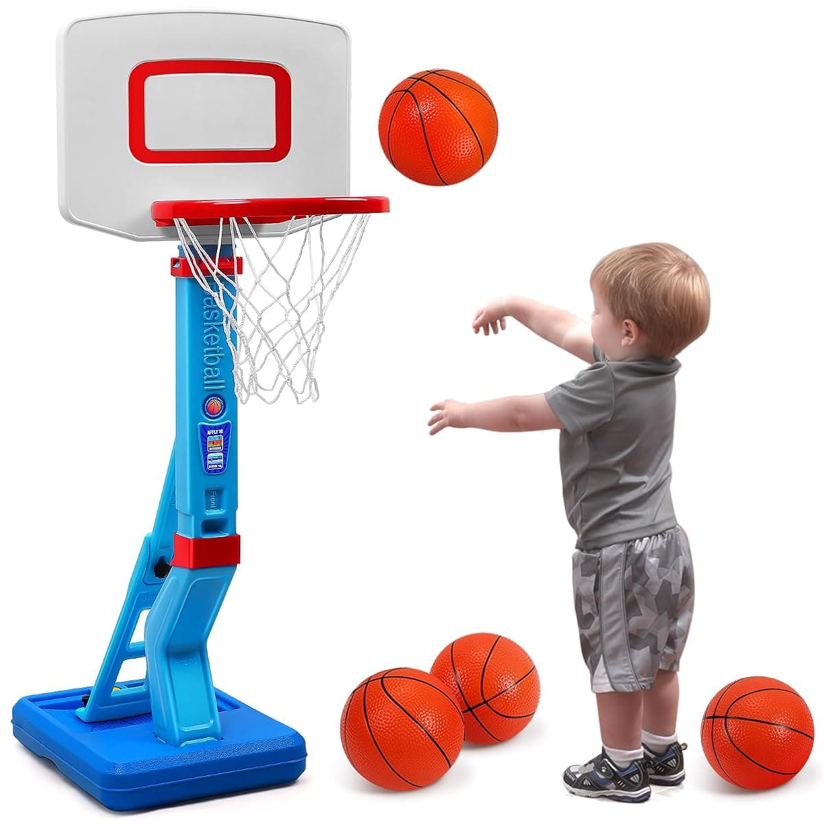 Super Joy Toddler Basketball Hoop, 2.3 to 4.5 ft