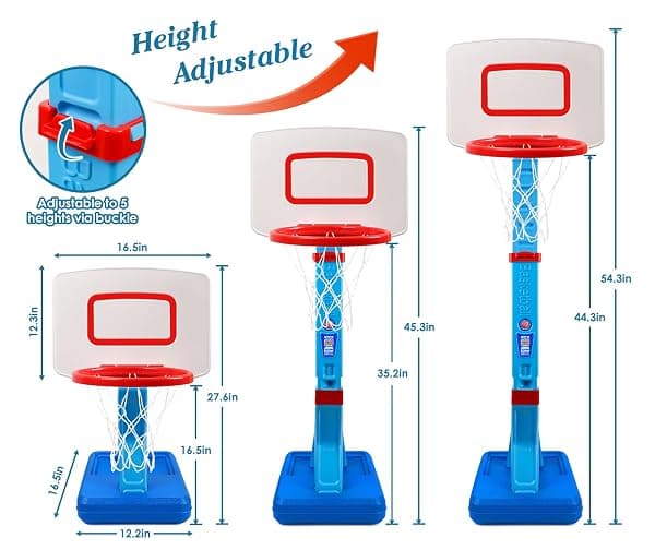 Super Joy Toddler Basketball Hoop, 2.3 to 4.5 ft — view 2 of 4
