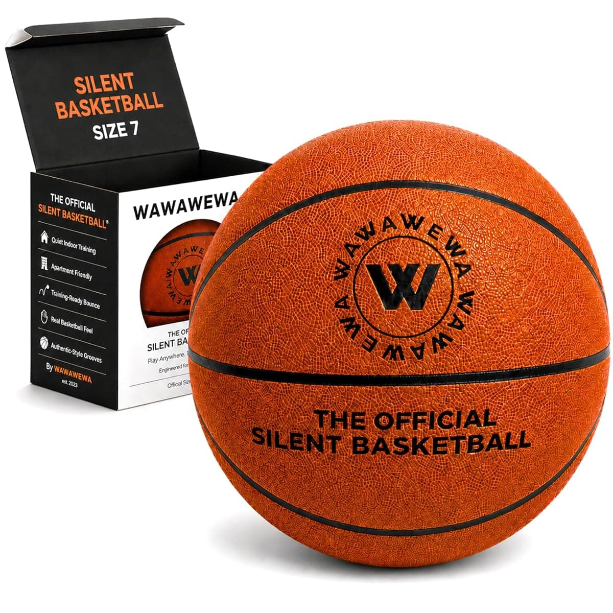 Wawawewa Silent Foam Basketball, Size 7