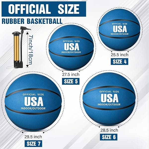 Jenaai Rubber Basketball 6-Pack, Size 6 — view 2 of 4