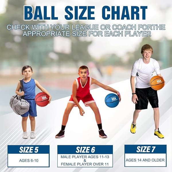 Jenaai Rubber Basketball 6-Pack, Size 6 — view 3 of 4