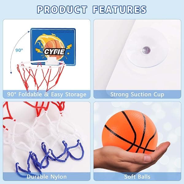 Cyfie Bathtub Basketball Hoop with Suction Cups — view 3 of 4