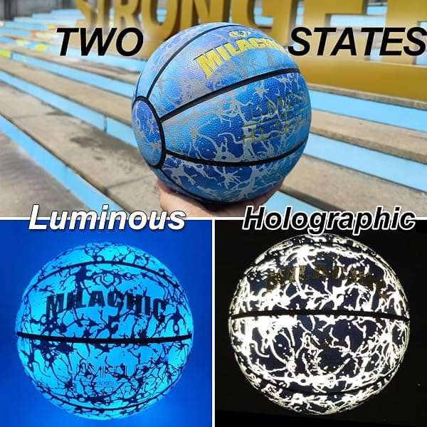 Milachic Holographic Glow Basketball, Size 7 — view 2 of 4