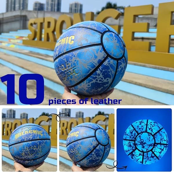 Milachic Holographic Glow Basketball, Size 7 — view 3 of 4