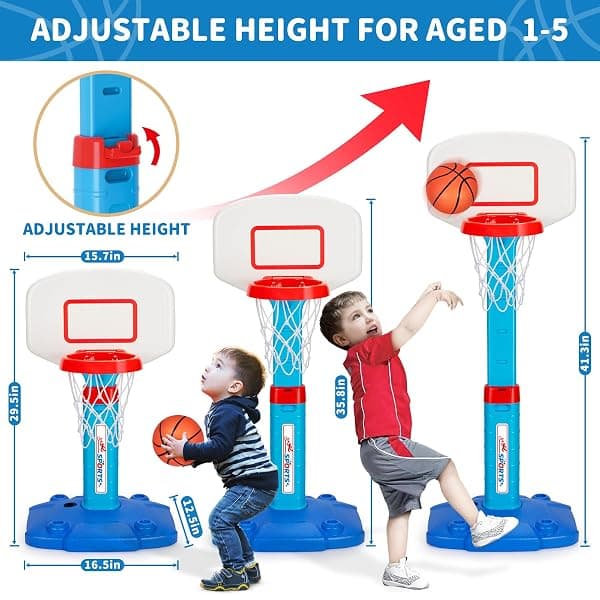 Gmaophy Toddler Basketball Hoop, Adjustable — view 2 of 4