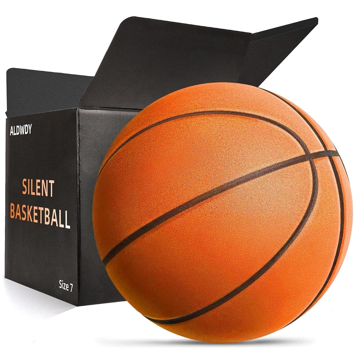 Aldwdy Silent Foam Basketball, Size 7, Orange