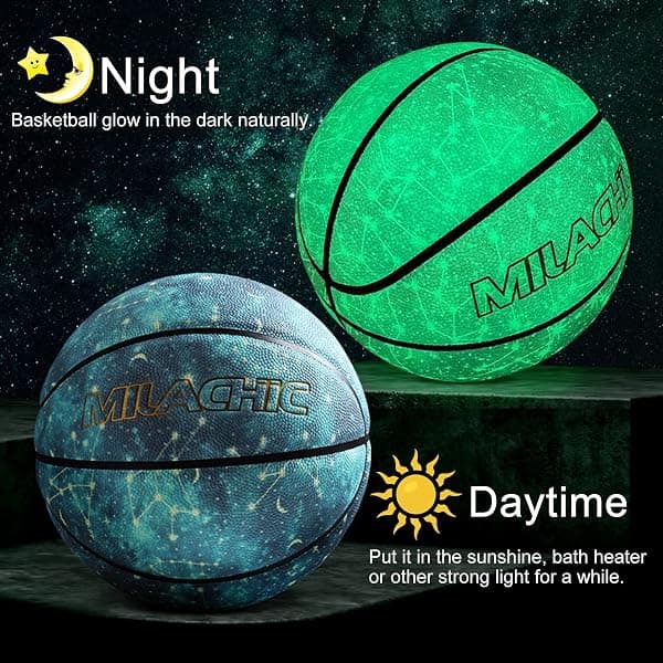 Milachic Glow in the Dark Basketball, Size 6 — view 3 of 4