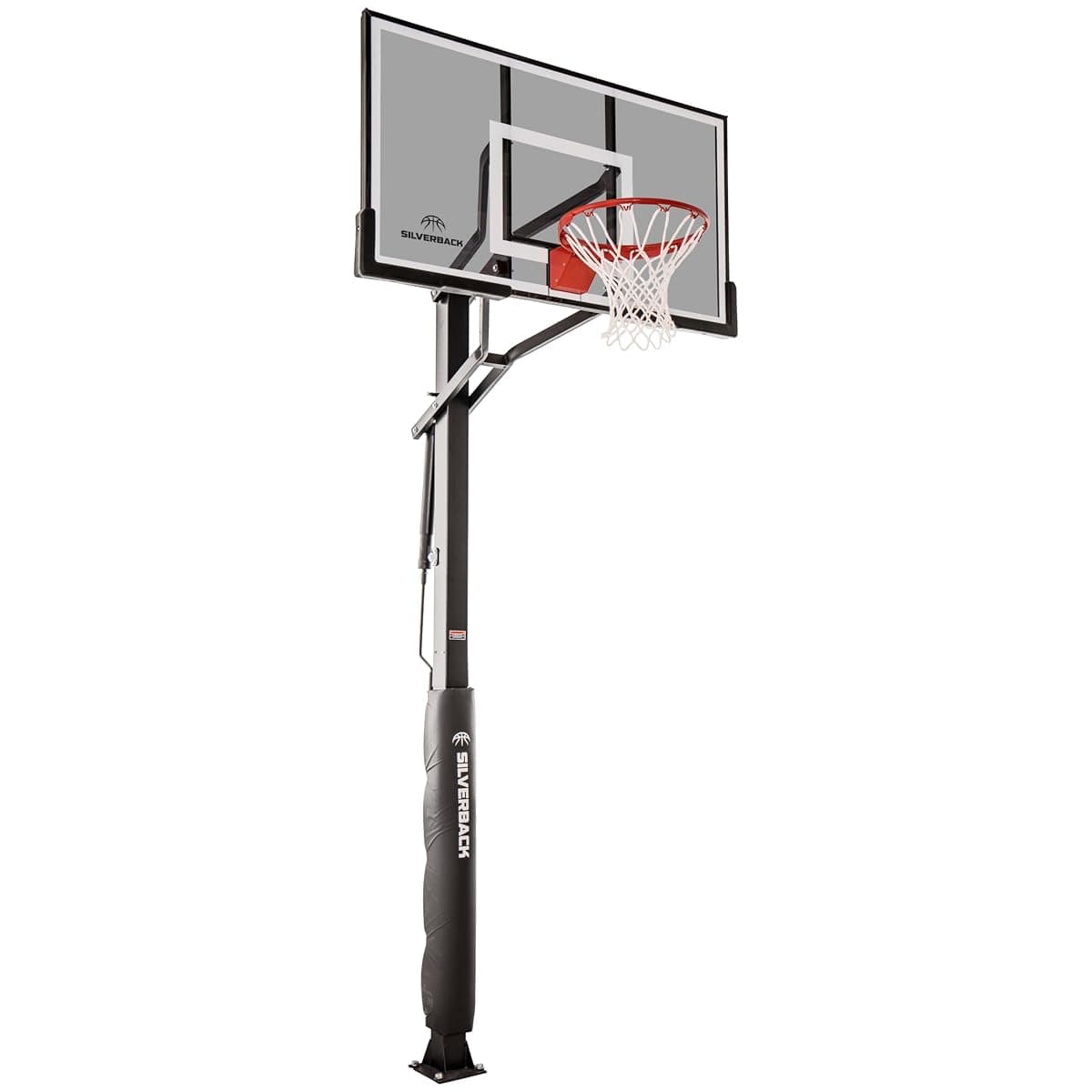 Silverback Ghost 60 in. Tinted Glass In-Ground Hoop