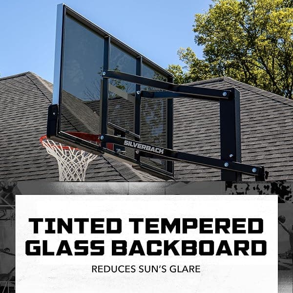 Silverback Ghost 60 in. Tinted Glass In-Ground Hoop — view 2 of 4