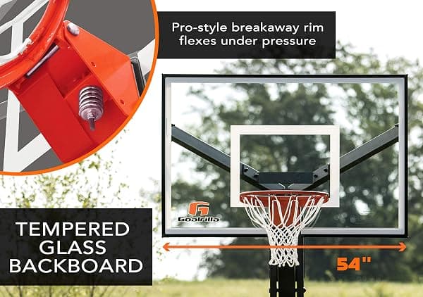 Goalrilla FT54 In-Ground Hoop, 54 in. Glass Board — view 4 of 4