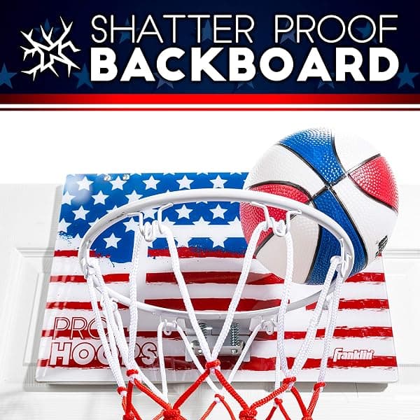 Franklin Sports Pro Hoops Mini Hoop, Red White Blue — view 2 of 4