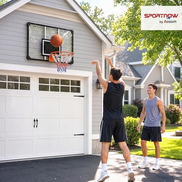 Soozier Wall-Mount Hoop, 44.5 in. Shatterproof Board — view 2 of 4