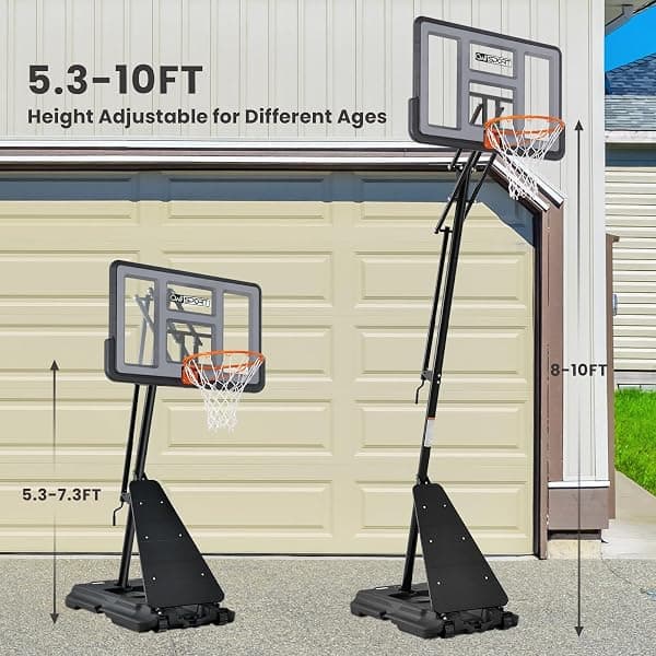 Awii Sport Portable Hoop, 44 in. Board, 5.3-10 ft. — view 3 of 4