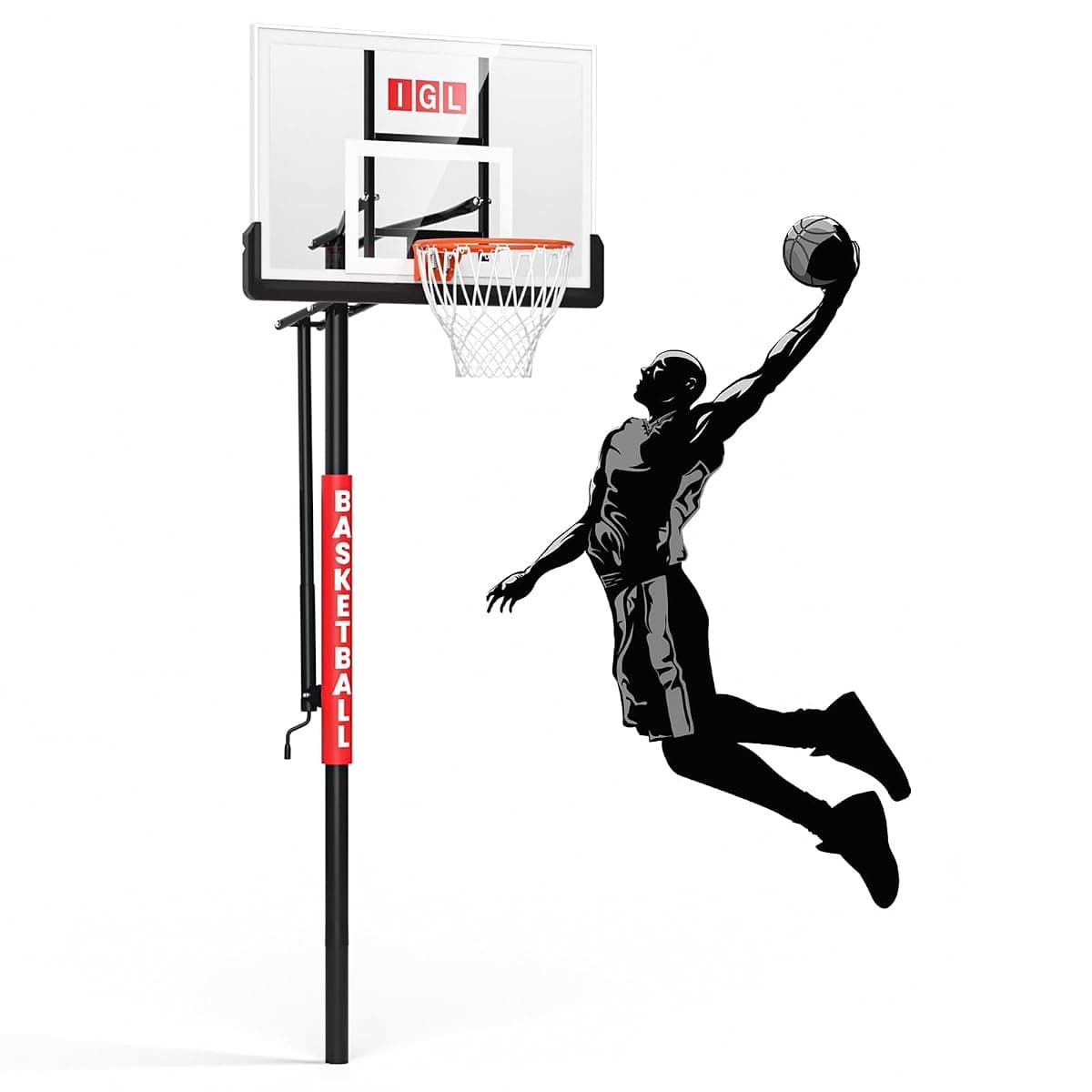IGL In-Ground Hoop, 52 in. Board, 7.5-10 ft. Adjust