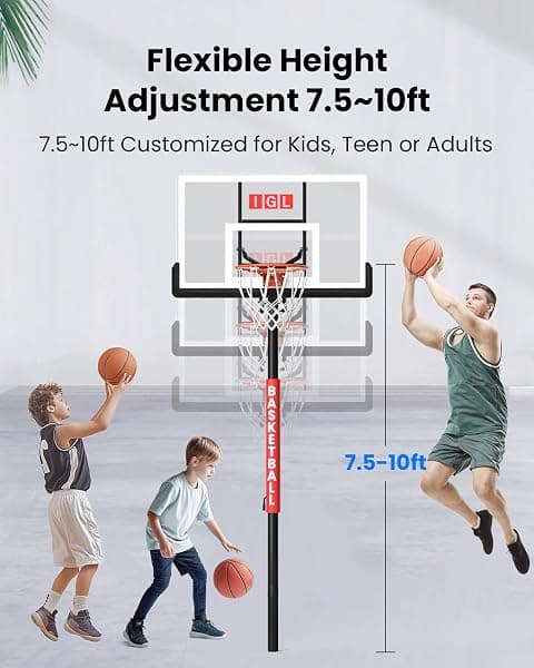 IGL In-Ground Hoop, 52 in. Board, 7.5-10 ft. Adjust — view 4 of 4