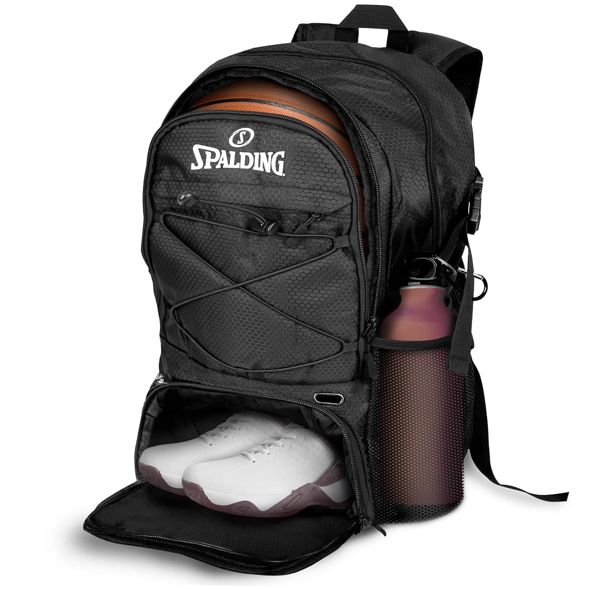 Spalding Basketball Backpack, 30L Black