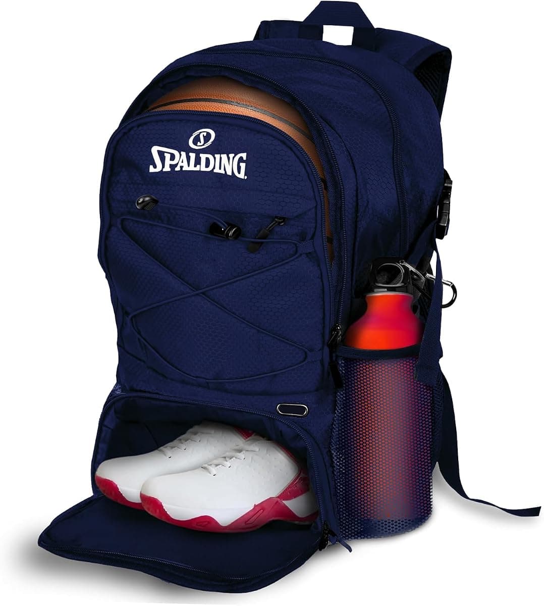 Spalding Basketball Backpack, 30L Navy