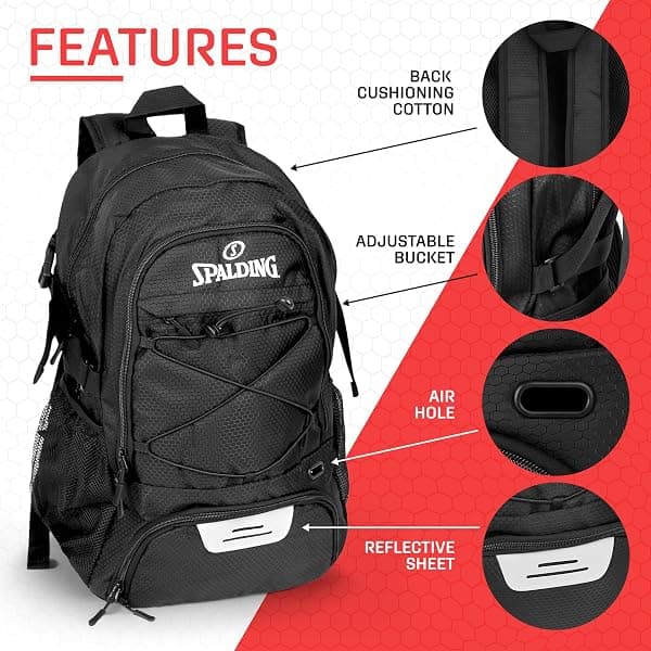 Spalding Basketball Backpack Ultimate, Black — view 3 of 4
