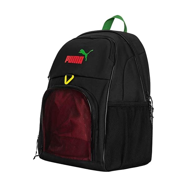 PUMA Pitch Ball Backpack, Black/Red/Green — view 2 of 4