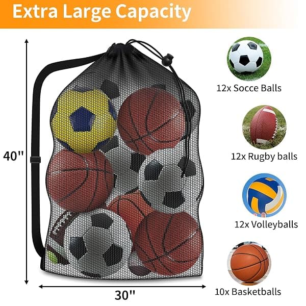 Hoiny Mesh Ball Bag, 40 x 30 in — view 2 of 4